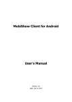 MobiShow Client for Android User`s Manual