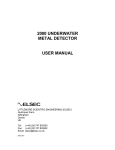 2000 Underwater Metal Detector User Manual