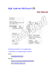 SQL Link for MS Excel 1.50 User Manual