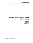 SMV 800 Series HART/DE Option User`s Manual