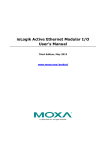 ioLogik Active Ethernet Modular I/O User`s Manual