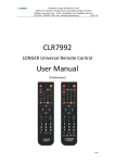 CLR7992 User Manual - Remote Control Database Center