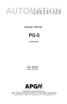 PG5 User Manual - Automation Products Group, Inc.