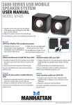 2600 series usb mobile speaker system user manual