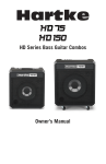 Owner`s Manual HD Series Bass Guitar Combos