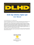 DLHD High Definition Digital Light User Manual