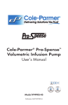 Cole-Parmer® Pro-Spense™ Volumetric Infusion Pump