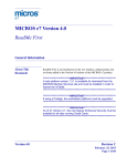 MICROS e7 Version 4.0 ReadMe First