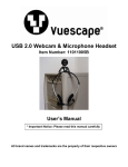 USB 2.0 Webcam & Microphone Headset