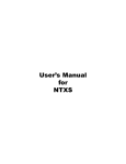 User`s Manual for NTXS