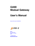 [ -- Zed-3. User`s Manual for GA90 modular gateway,96