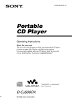 Portable CD Player - Manuals, Specs & Warranty