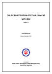 ONLINE REGISTRATION OF ESTABLISHMENT WITH DSC