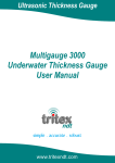 Multigauge 3000 Underwater Thickness Gauge User Manual