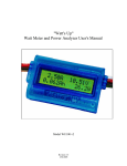 "Watt`s Up" Watt Meter and Power Analyzer User`s Manual