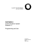 PARTNER® II Communications System Release 4.1