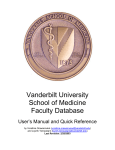 Vanderbilt University School of Medicine Faculty Database