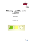 Flattening-polishing kit for metal WE, edition 2