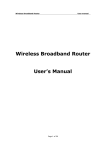 Wireless Broadband Router User`s Manual