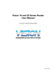 Vision 16 and 25 Series Router User Manual