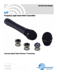 Lectrosonics UT400 Wireless Handheld Transmitter user manual