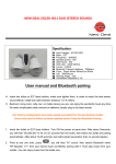 User manual and Bluetooth pairing
