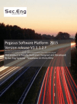 Pegasus Software Platform 2015 Version release V1.1.1.2 F - Sec-Eng