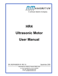HR4 Ultrasonic Motor User Manual