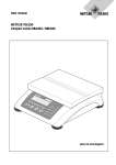 User manual METTLER TOLEDO Compact scales BBA462 / BBK462