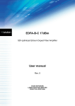 EDFA-B-C 17dBm User manual