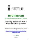 UTORecruit: - Human Resources & Equity