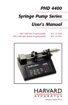 PHD 4400 Syringe Pump Series User`s Manual