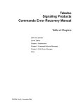 Commands Error Recovery Manual