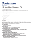 "HID" Ice Maker-Dispenser Planned Maintenance - 291-860