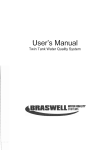 Twin Tank User`s Manual - Braswell Water Quality