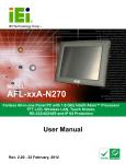 AFL-xxA-N270 Series Panel PC User Manual
