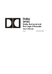 DP563 Dolby Surround Dolby Pro Logic II Encoder User`s Manual