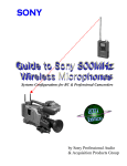 Guide to Sony 800MHz Wireless Microphones