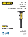 SPL31A SPL31A-N SPL31A-S HYDRAULIC SPIKE PULLER