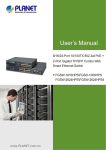 User`s Manual of 802.3af / 802.3at Web Smart Fast Ethernet PoE