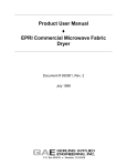 Product User Manual EPRI Commercial Microwave Fabric Dryer