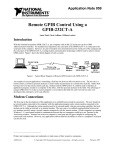 Remote GPIB Control Using a GPIB-232CT-A