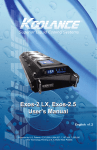 Exos-2 LX, Exos-2.5 User`s Manual Exos-2 LX, Exos-2.5