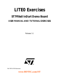 LITE0 exercises ST7FLITE0 inDART demo board user manual and
