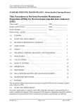 (SOP) – Water Quality Planning