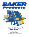 Baker Double Notcher User Manual