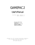 Processor Technology GAMEPAC2 User`s Manual