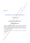 RALINK AP SDK 3.3.0.0 User`s Manual