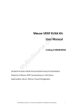 Mouse VEGF ELISA Kit User Manual Catalog