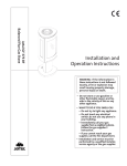 Installation and Operation Instructions